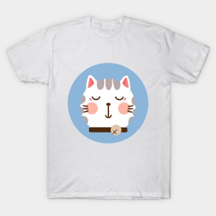 cute drawn kitty cat design 7 T-Shirt